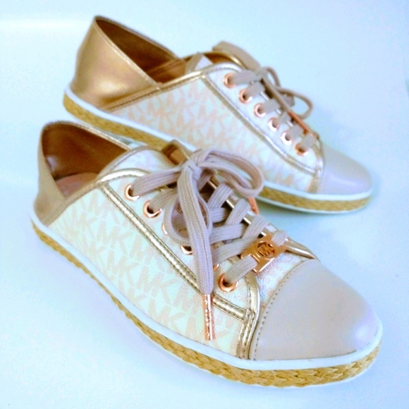 MICHAEL KORS Rose Gold Kristy Slide Sneakers - Picture 4 of 13